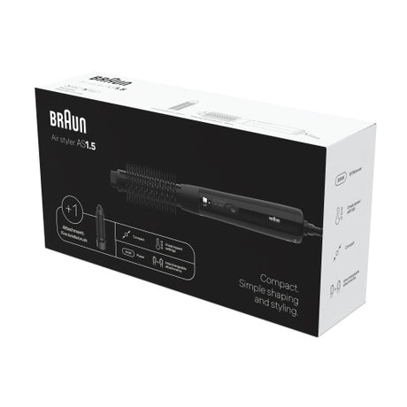 Braun Air styler AS1.5 BRAS150E Plaukų formavimo šukos, Juoda