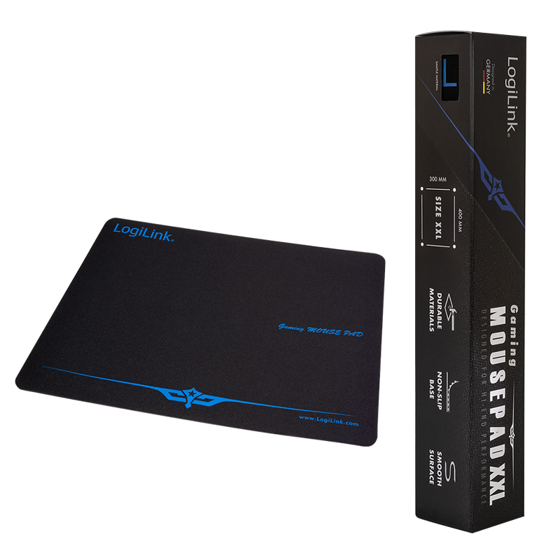 Logilink | Mousepad XXL | Gaming mouse pad | 400 x 3 x 300 mm | Black