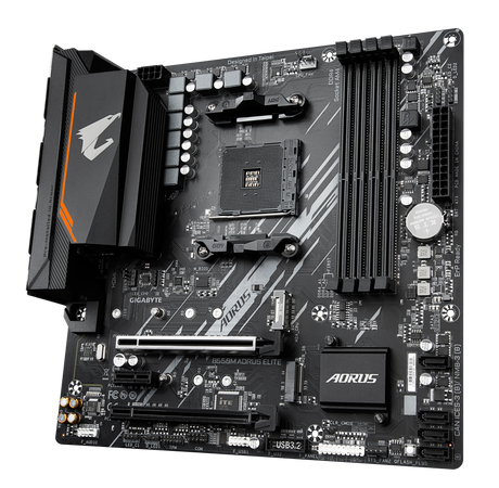 Gigabyte | B550M AORUS ELITE 1.0 | Processor family AMD | Processor socket AM4 | DDR4 DIMM | Memory slots 4 | Number of SATA connectors 4 x SATA 6Gb/s connectors | Chipset AMD B | Micro ATX