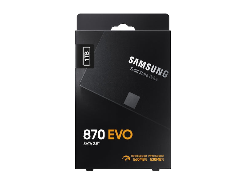 Samsung | SSD | 870 EVO | 1000 GB | SSD form factor 2.5" | Solid-state drive interface SATA III | Read speed 560 MB/s | Write speed 530 MB/s