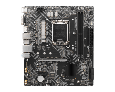 MSI | PRO H610M-G | Processor family Intel | Processor socket LGA1700 | DDR5 | Supported hard disk drive interfaces SATA, M.2 | Number of SATA connectors 4