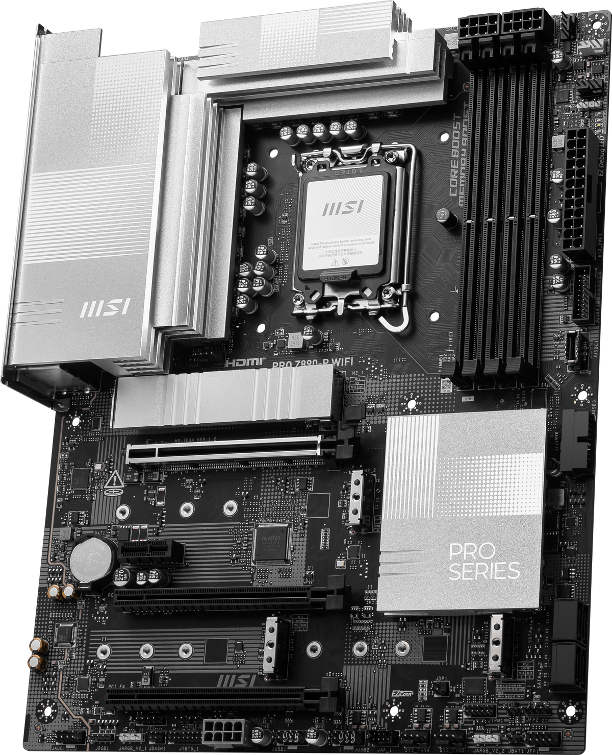 MSI PRO Z890-P WIFI | Processor family Intel | Processor socket LGA1851 | DDR5 UDIMM | Supported hard disk drive interfaces SATA, M.2 | Number of SATA connectors 4