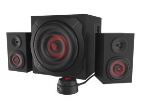 GENESIS Helium 610BT Computer Speakers, Wired, Bluetooth, Black | Genesis | Helium 610BT | Bluetooth | Red/Black