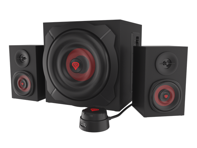 GENESIS Helium 610BT Computer Speakers, Wired, Bluetooth, Black | Genesis | Helium 610BT | Bluetooth | Red/Black