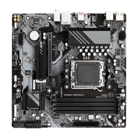 Gigabyte | A620M GAMING XG10 | Processor family AMD | Processor socket AM5 | DDR5 DIMM | Memory slots 4 | Supported hard disk drive interfaces 	SATA, M.2 | Number of SATA connectors 4 | Chipset AMD A620 | Micro ATX