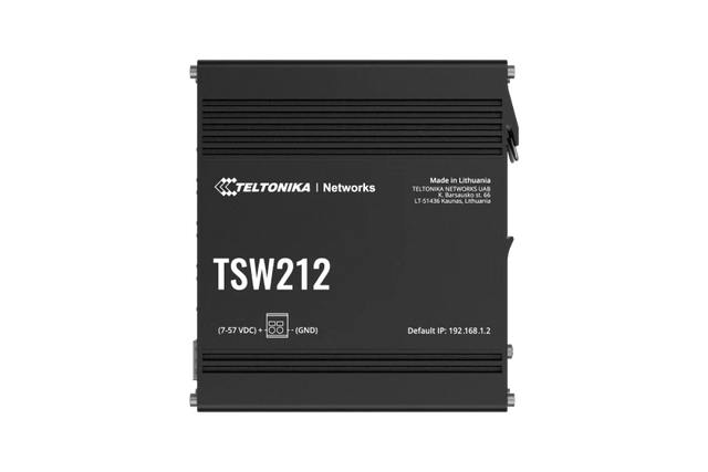 Teltonika | Switch, 8 ports | TSW212 | L2 managed | Wall-mountable | SFP ports quantity 2