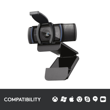 Logitech C920s PRO HD Internetinė kamera FHD 1920x1080, USB-A, Juoda