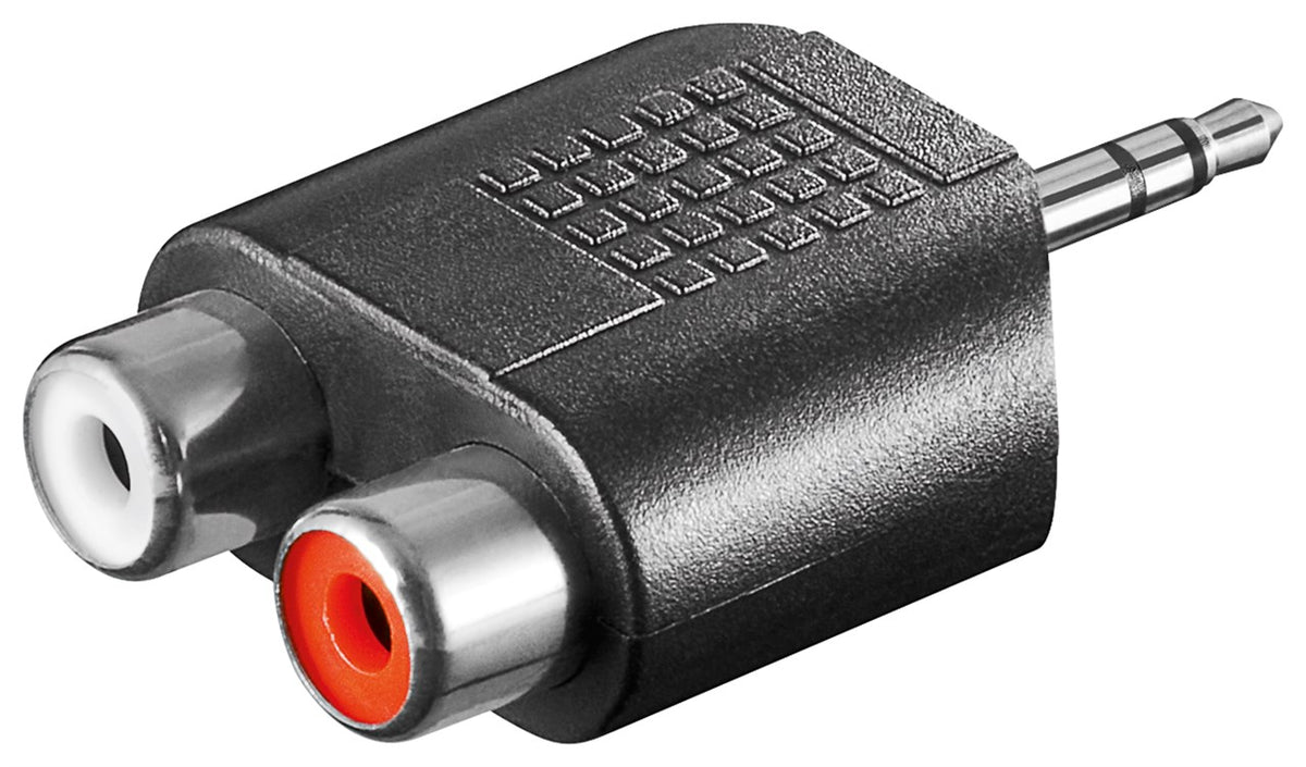 Goobay | RCA adapter. AUX jack 3.5 mm male to 2 stereo female | 11604