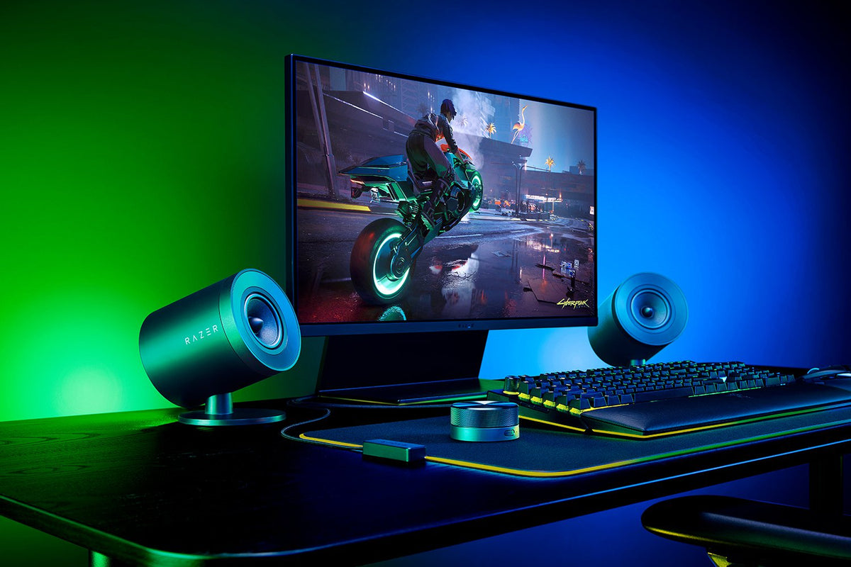 Razer Nommo V2 Pro Full range 2.1 PC Žaidimų garso kolonėlės, Juoda