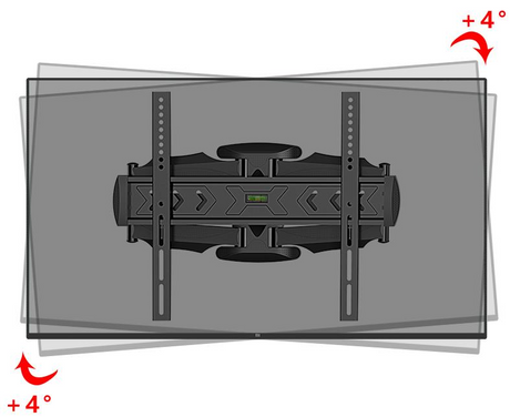 Gembird | Wall mount | WM-58ST-01 | Tilt, swivel, rotate | 32-58 " | Maximum weight (capacity) 36.4 kg | Black