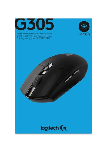 Logitech G305 Lightspeed Belaidė žaidimų pelė, RF Wireless + Bluetooth, 12000 DPI, Juoda