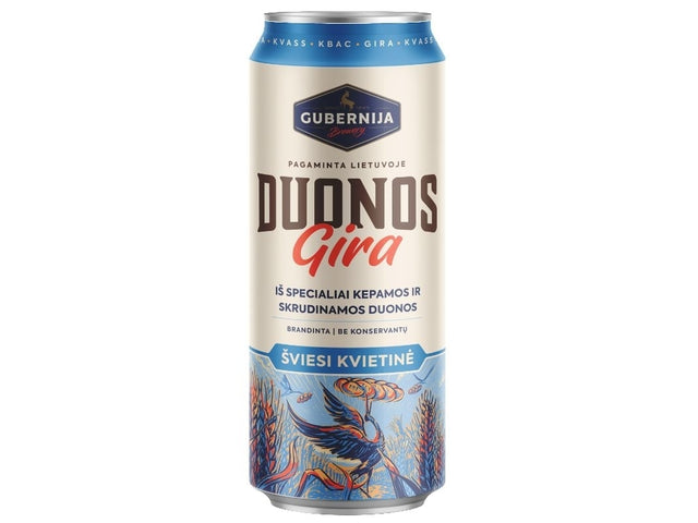 Gėrimas Gira Duonos Kvietinė skard. 0,5 l (kaina nurodyta su užstatu už tarą)