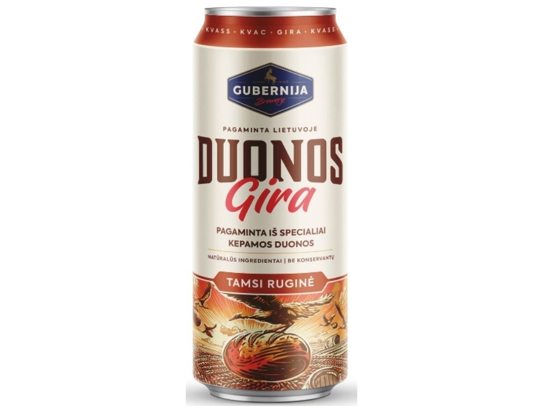 Gira GUBERNIJA DUONOS Tamsi ruginė skard. 0,5 l (kaina nurodyta su užstatu už tarą)