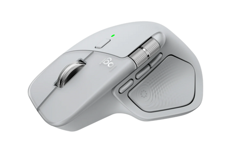 Logitech MX Master 4 Belaidė pelė RF Wireless + Bluetooth, 8000 DPI, Pale Grey