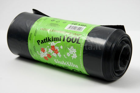 Šiukšlių maišai Plasta Prof., 160l/10vnt., 40mikr., LDPE
