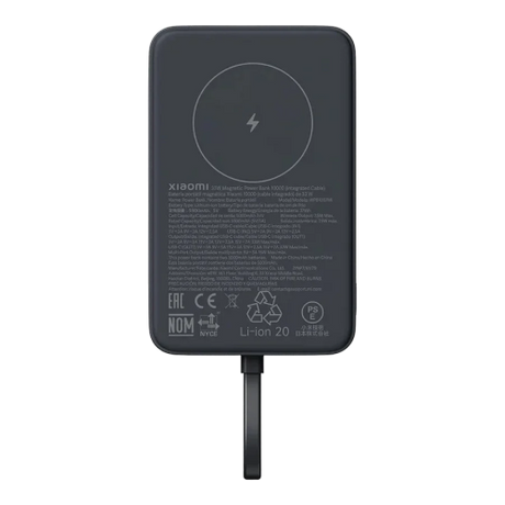 Xiaomi 33W Magnetic Power Bank 10000mAh (Integrated Cable) | 10000 mAh | Gray