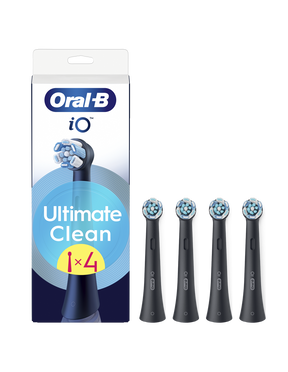 Oral-B | Replaceable toothbrush heads | iO UltimateClean | Heads | For adults | Number of brush heads included 4 | Black