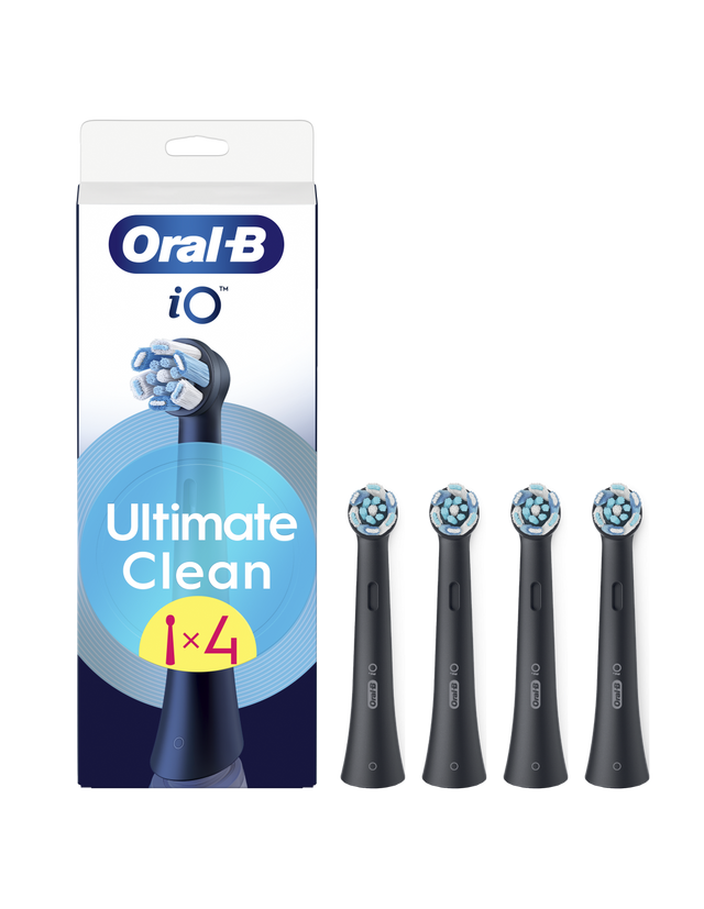Oral-B | Replaceable toothbrush heads | iO UltimateClean | Heads | For adults | Number of brush heads included 4 | Black