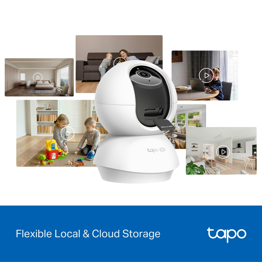 TP-LINK | Tapo C250 | Pan/Tilt AI Home Security Wi-Fi Camera | PTZ | 8 MP | 4mm/F1.6 | H.265 | MicroSD Card up to 512 GB