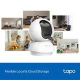 TP-LINK | Tapo C250 | Pan/Tilt AI Home Security Wi-Fi Camera | PTZ | 8 MP | 4mm/F1.6 | H.265 | MicroSD Card up to 512 GB