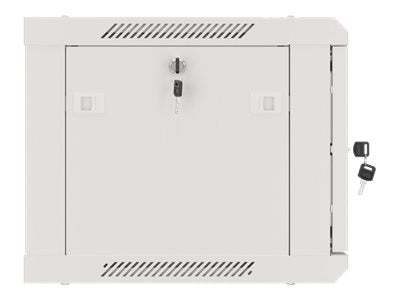 Lanberg | Rack cabinet 19" wall-mount 6U/600x450 for self-assembly with metal door (flat pack) | WF01-6406-00S | Grey