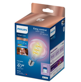 Philips Smart WiFi Filament Clear G95 470Lm | E27 | 6.3 W | RGB | Bluetooth, Wi-Fi