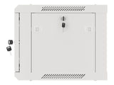Lanberg | Rack cabinet 19" wall-mount 6U/600x450 for self-assembly with metal door (flat pack) | WF01-6406-00S | Grey