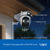 TP-LINK | Dual Lens Security Wi-Fi Camera | Tapo C545D | Dome | 3 MP | 6mm | IP66 | H.264 | MicroSD, up to 512 GB
