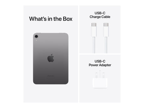 Apple | iPad mini | 8.3 " | Space Grey | IPS | 2266 x 1488 pixels | Apple A17 Pro | 512 GB | Wi-Fi | Front camera | 12 MP | Rear camera | 12 MP | Bluetooth | 5.3 | iPadOS | USB-C charging cable