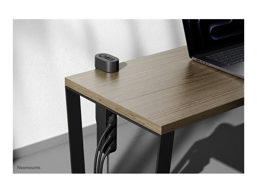 Neomounts | Desk socket with clamp and USB-C and USB-A ports - Quick charge | DS22-840BL6