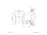 Neomounts Wall mount | WL40-550BL12 | Full motion, Tilt, Swivel | 32-55 " | Maximum weight (capacity) 35 kg | Black