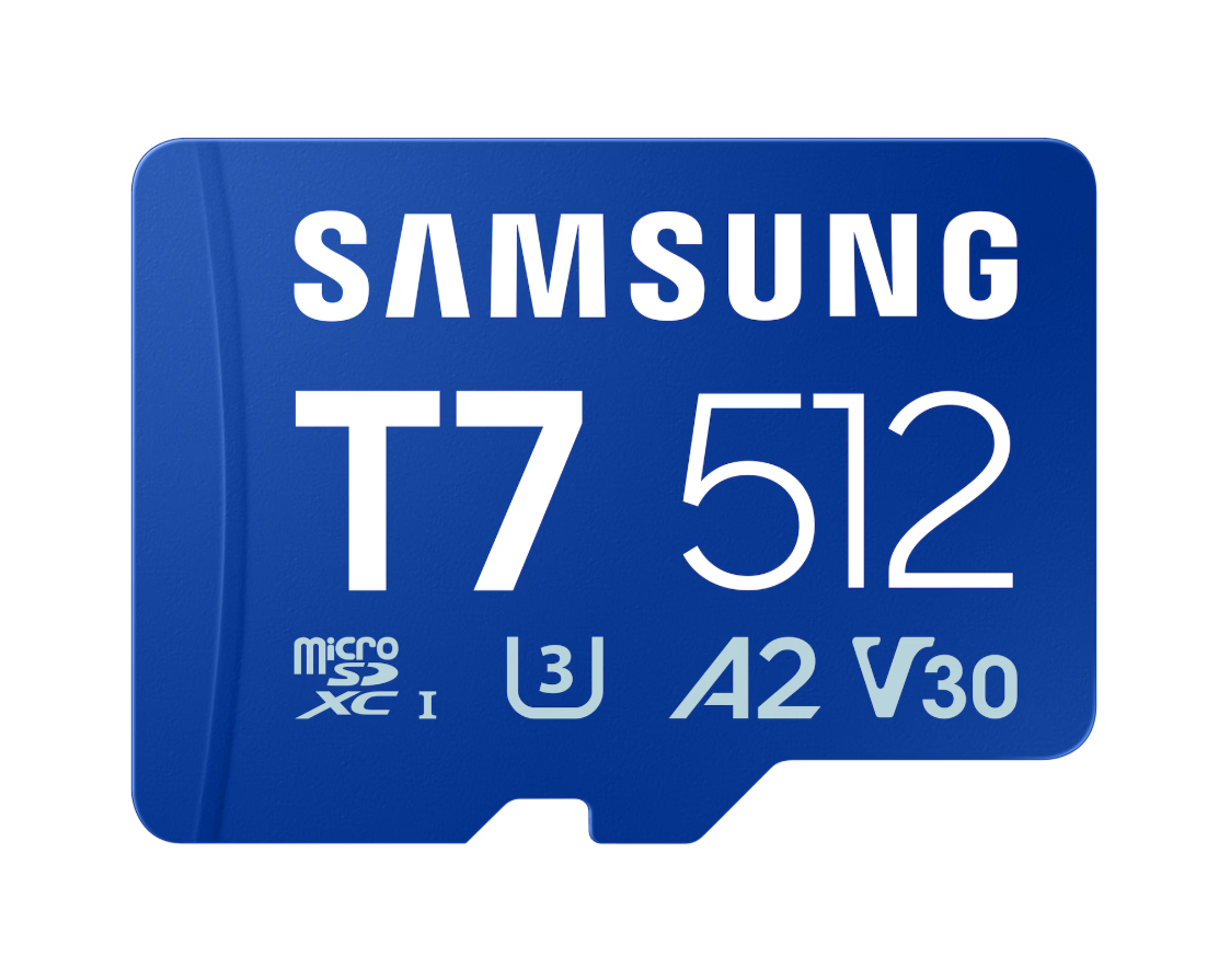 Samsung microSDXC UHS-I Card | T7 | 512 GB | microSD | Flash memory class U3, V30, A2