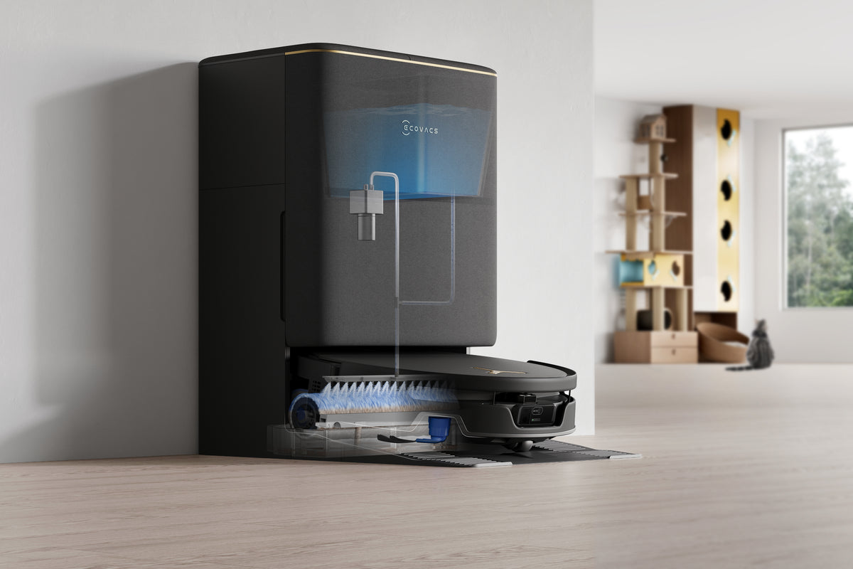 Ecovacs DEEBOT T90S PRO OMNI Vacuum Cleaner,Robot,Wet&Dry,40000Pa,TruEdge 3.0,ZeroTangle 4.0,OZMO Roller 3.0,Black+OMNI Auto-Empty Station | Ecovacs