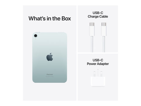 Apple | iPad mini | 8.3 " | Blue | IPS | 2266 x 1488 pixels | Apple A17 Pro | 512 GB | Wi-Fi | Front camera | 12 MP | Rear camera | 12 MP | Bluetooth | 5.3 | iPadOS | USB-C charging cable