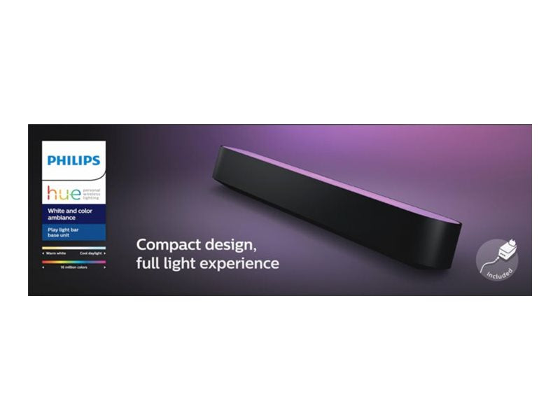 Philips Hue Play WCA Lightbar Base, Black | 42 W | 2000-6500 Hue White Colour Ambiance