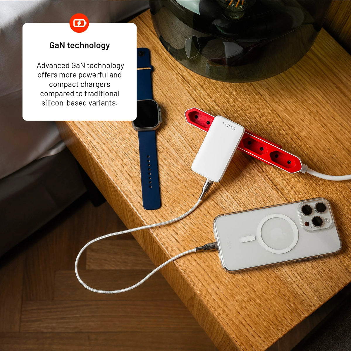 Fixed Slim 2xUSB-C Travel Charger, GaN, PD support
