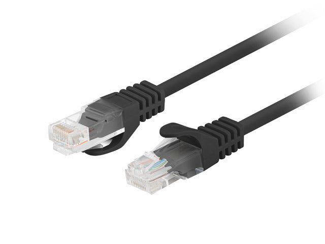 Lanberg Patchcord CAT.6 UTP 0.25M fluke passed 10-pack, Black | PCU6-20CC-0025-BK