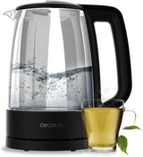 Cecotec Kettle | ThermoSense 320 Clear | 2200 W | Electric | 1.7 L | Glass | 360° rotational base | Black/Transparent
