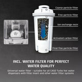 Caso | Turbo hot water dispenser | HW 630 | Water Dispenser | 2600 W | 2.5 L | Plastic/Stainless Steel | Black/Stainless Steel