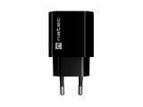 Natec Ribera USB Charger 1X USB-A + 1X USB-C 20W, Black