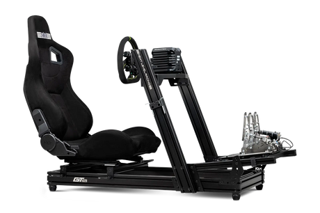 Next Level Racing GTElite Lite | Aluminium Simulator Cockpit, Wheel Plate Edition | Black
