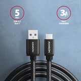 AXAGON | Data and charging USB 3.2 Gen1 cable, 1.5 m | BUCM3-AM15AB | USB Type C - USB Type A