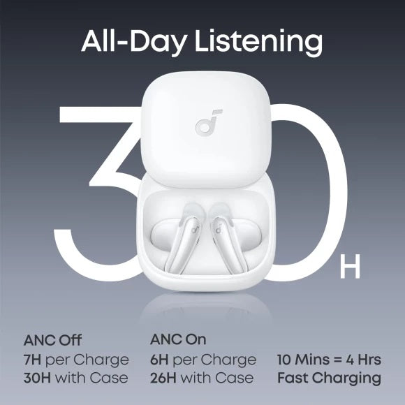 Anker Soundcore Earbuds | Liberty | Bluetooth | Semi-in-ear | Microphone | White | Noise canceling