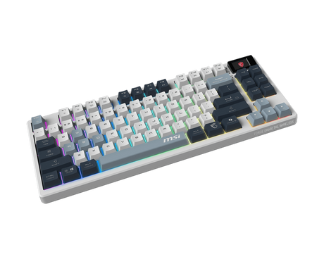 MSI FORGE GK600 TKL WIRELESS SKY | Gaming Keyboard | Wireless | Bluetooth | US | Mechanical Linear