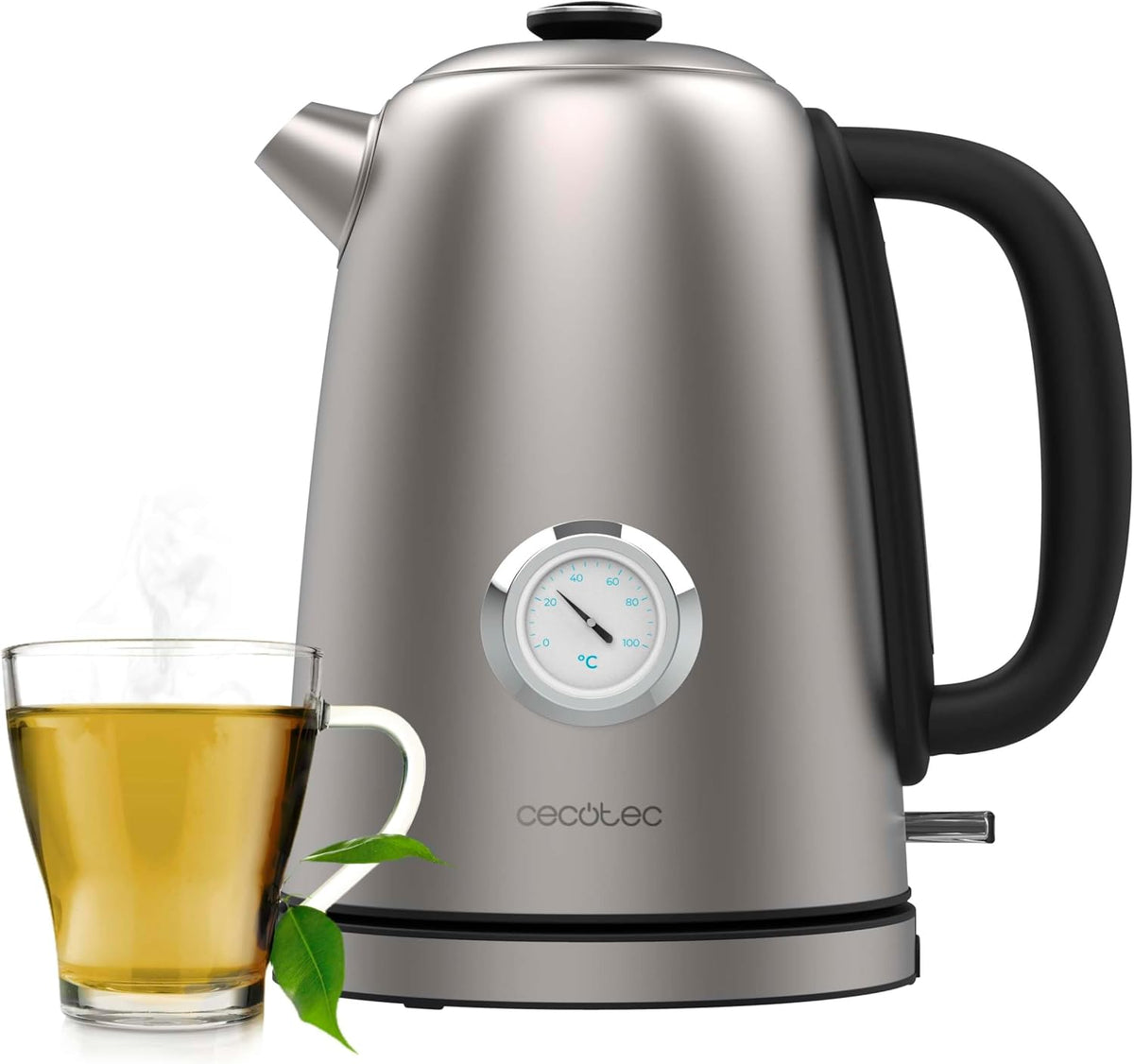 Cecotec Kettle | Thermosense 620 Vintage | Electric | 2200 W | 1.7 L | Stainless steel | 360° rotational base | Stainless steel