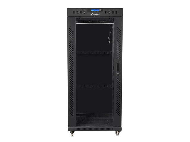 Lanberg | Rack cabinet 19" free-standing 27U/800x1000 (flat pack) with glass door, LCD | FF01-8027-12BL | Black