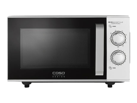 Caso | Ceramic Microwave Oven with Grill | MG 25 Ecostyle | Free standing | 900 W | 25 L | Grill | Silver