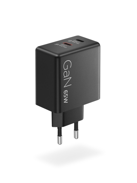 Lenovo Dual USB-C 65W GaN Charger | Charger | USB-C | 65 W