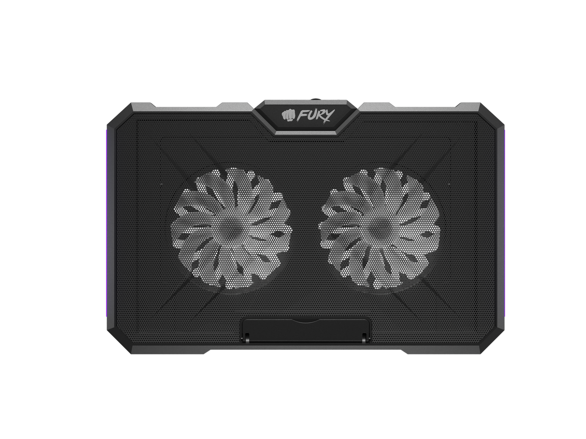 Fury Laptop Cooler Cooling Pad Fury Gunbai G3 Fans, RGB LED Light, 2 USB, 14.1-17.3"