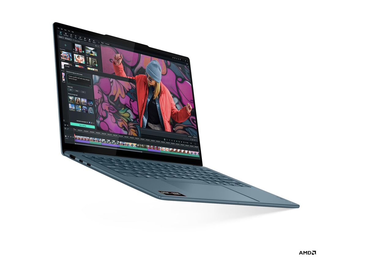 Lenovo- Yoga Slim 7 14AKP10 AMD | Tidal Teal | 14 " | OLED | WUXGA | 1920 x 1200 pixels | Glossy | AMD Ryzen AI 5 | 330 | 16 GB | Soldered LPDDR5X | Solid-state drive capacity 512 GB | AMD Radeon 820M Graphics | Windows 11 Home | 802.11be | Bluetooth vers